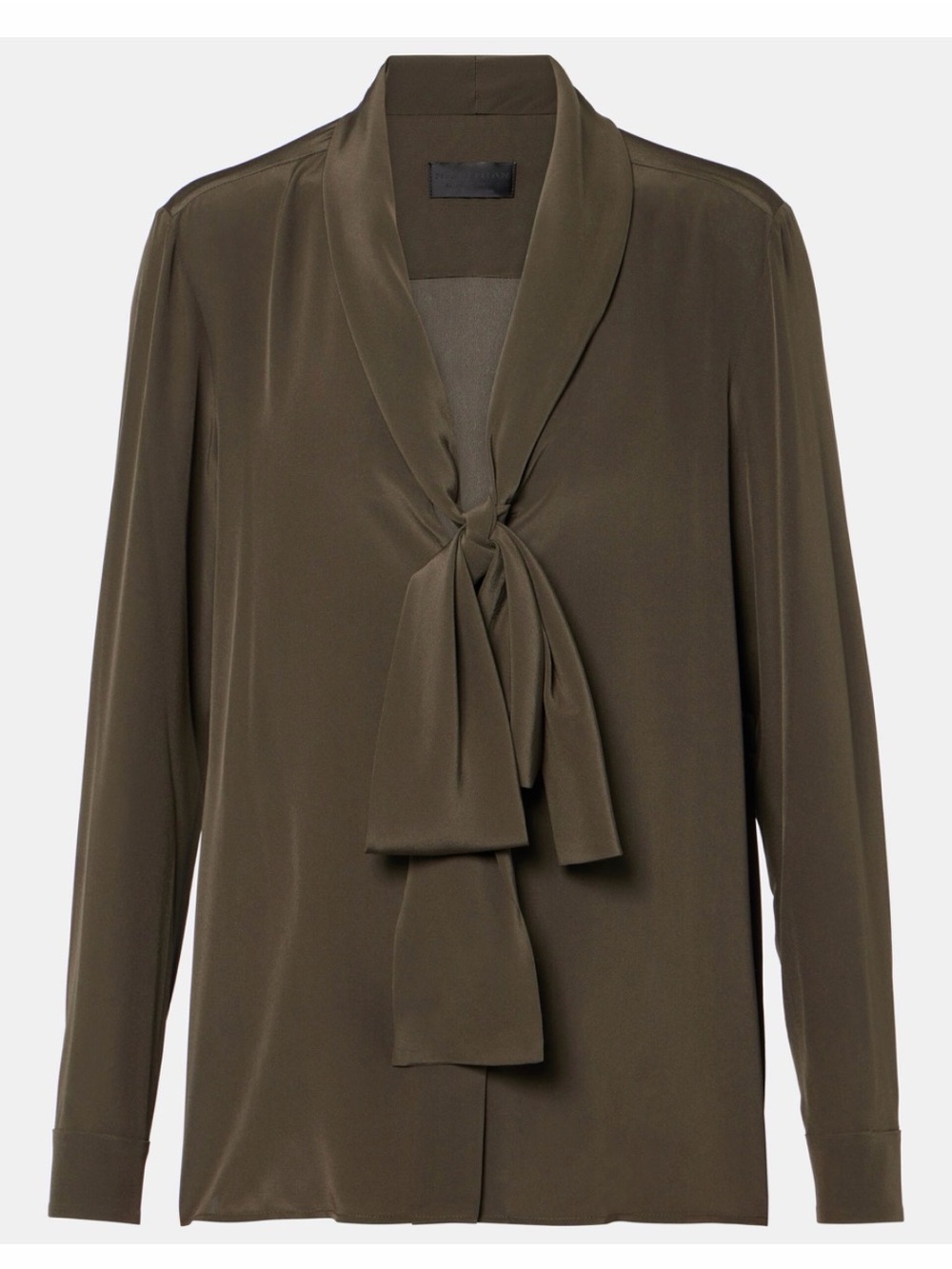 NWT Nili Lotan Angelique Tie-Neck Silk Blouse Top XS
